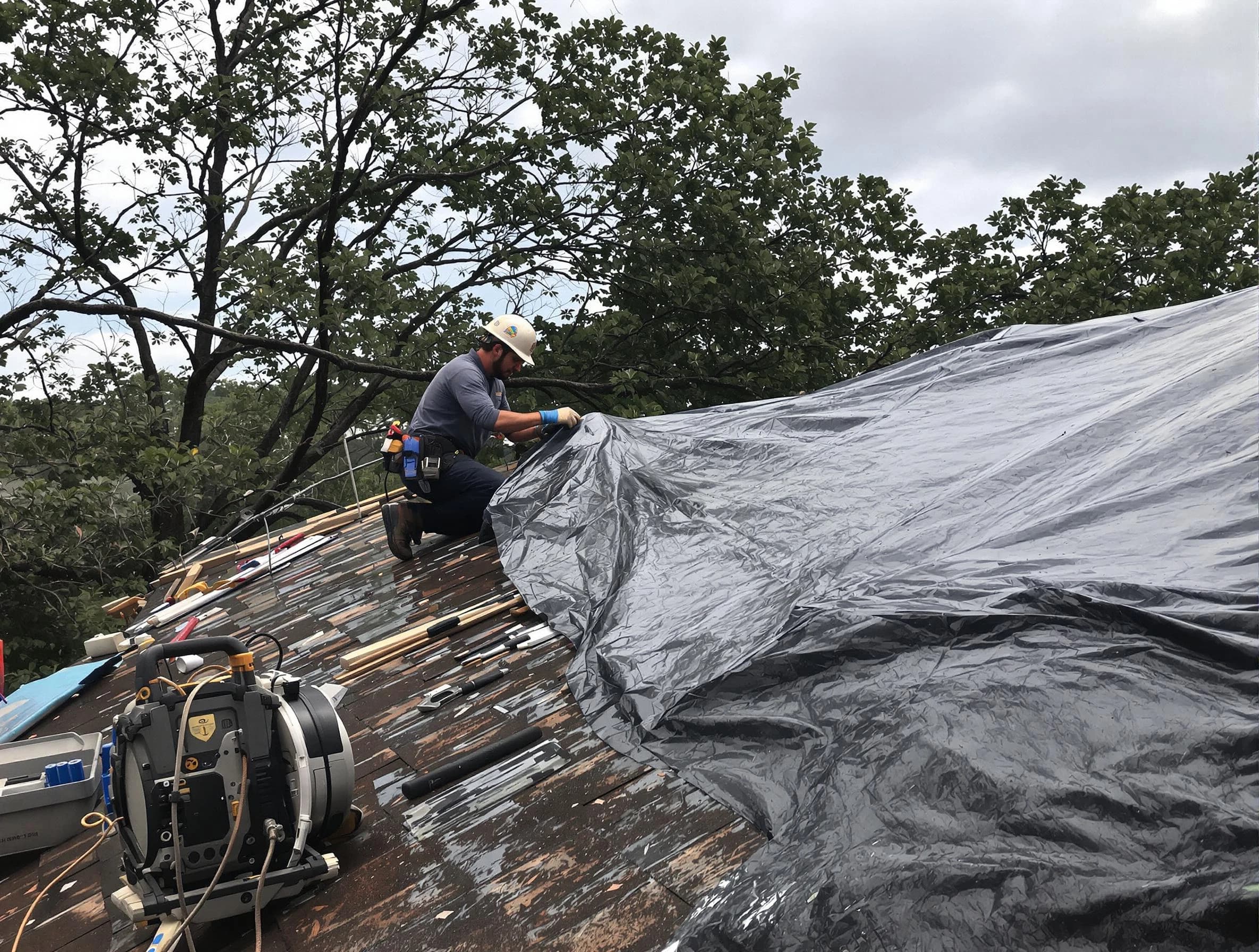 Willowick Roofing Company responding to an emergency roof repair call in Willowick, OH