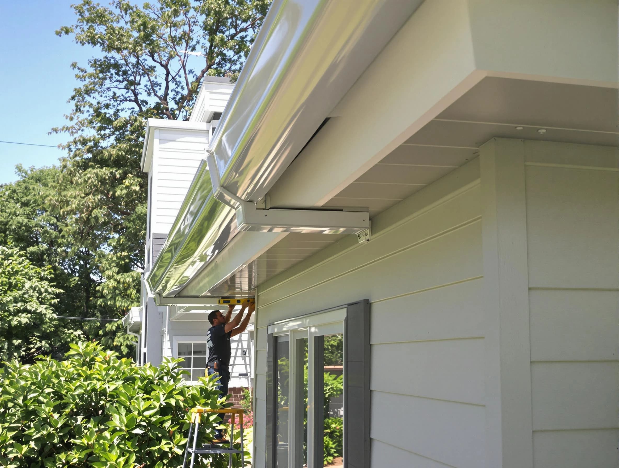 Properly aligned gutter system installed by Willowick Roofing Company in Willowick, OH