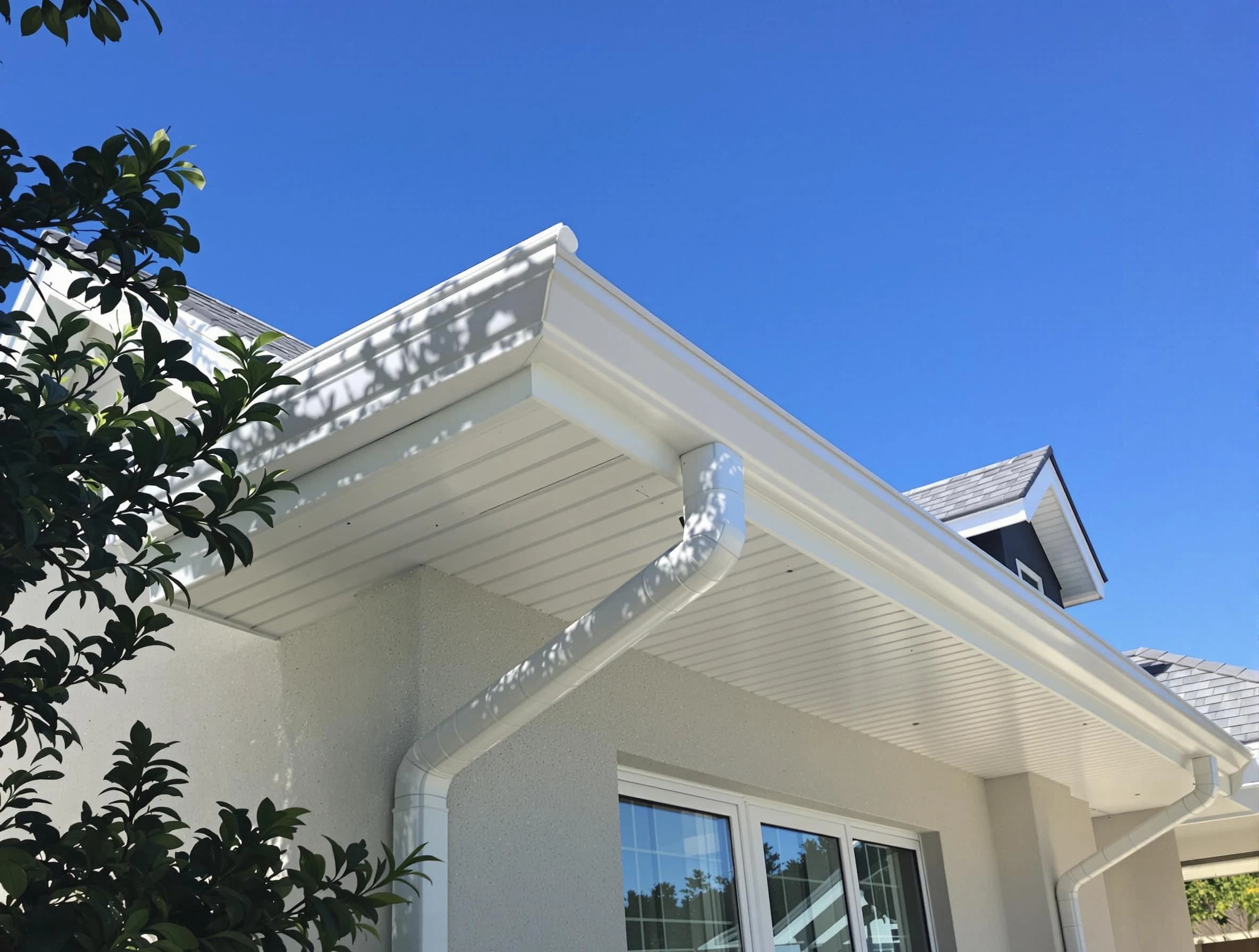 Custom-fit rain gutter system by Willowick Roofing Company in Willowick, OH