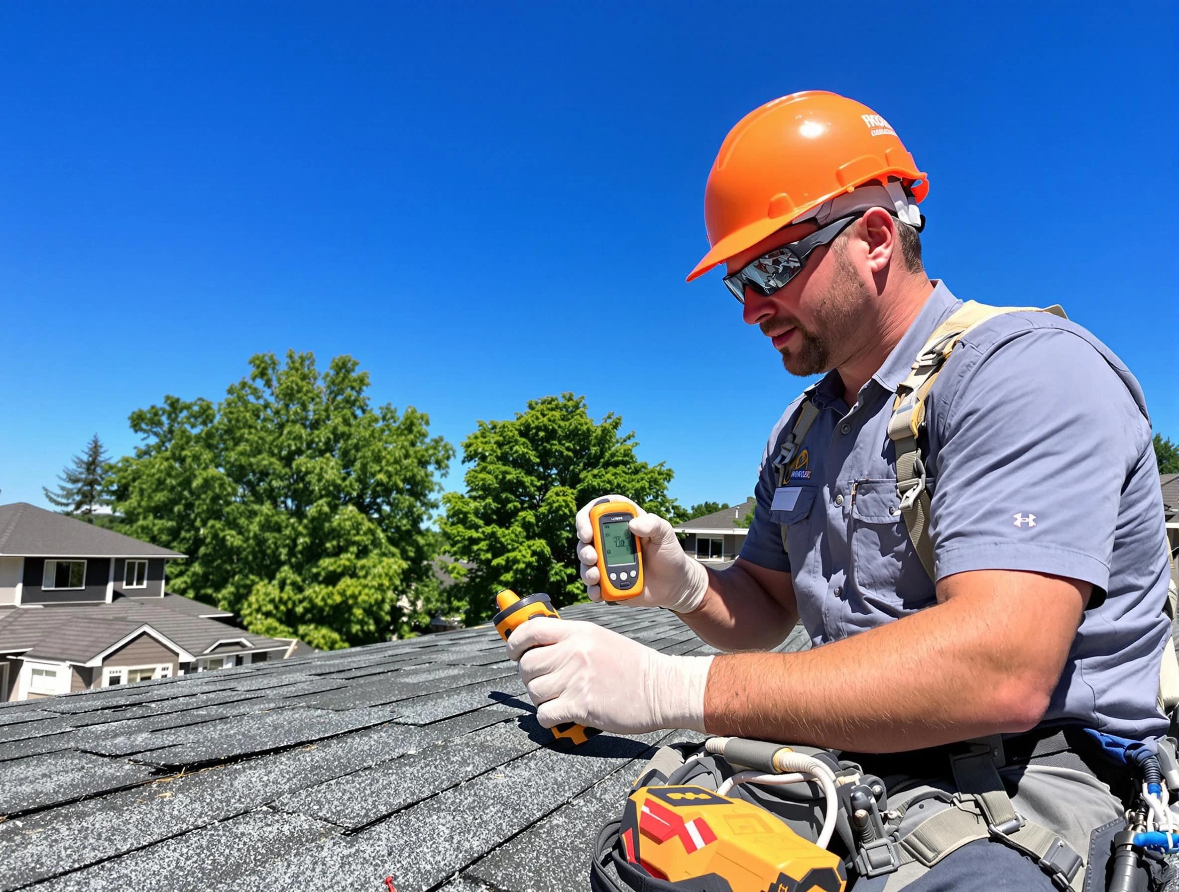 Willowick Roofing Company conducting a roof inspection in Willowick, OH